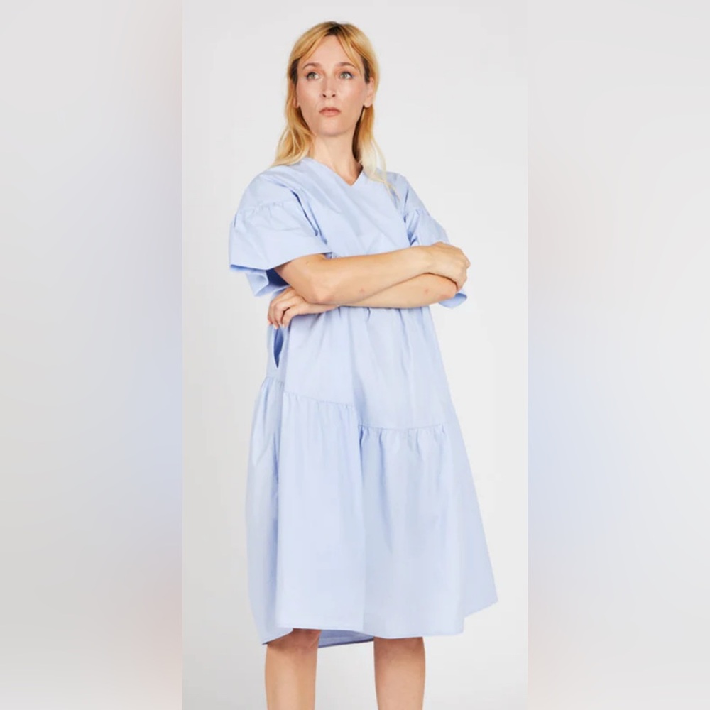 Intentionally Blank Avery Dress / ONE SIZE / light blue /never worn washed once